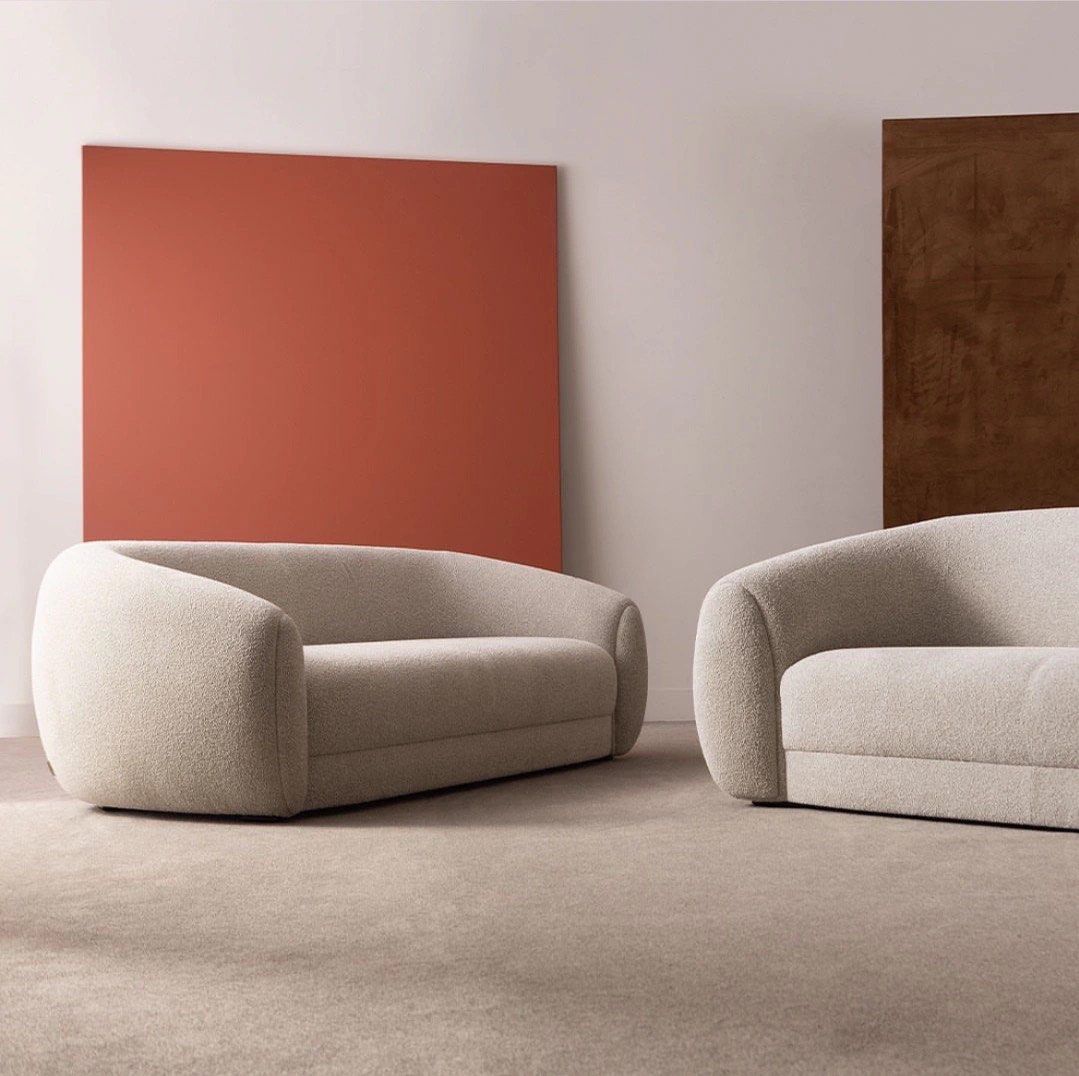 FRENO Modern Boucle Sofa