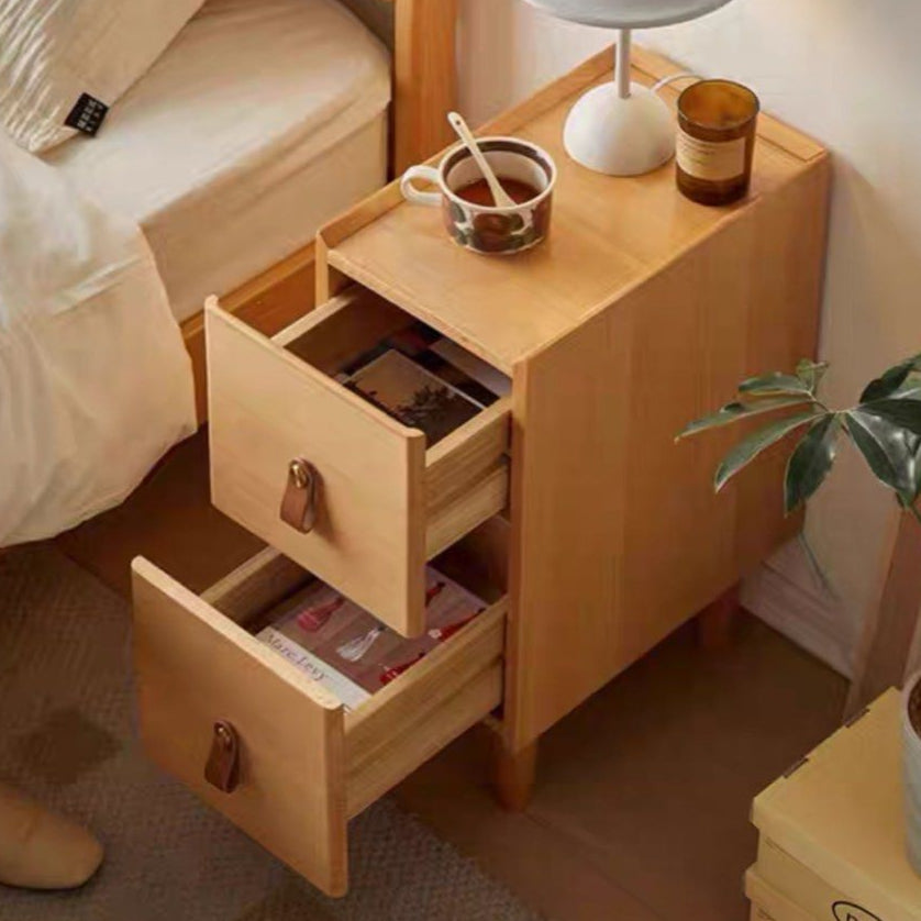 GABBEY Modern Solid Wood Bedside Table