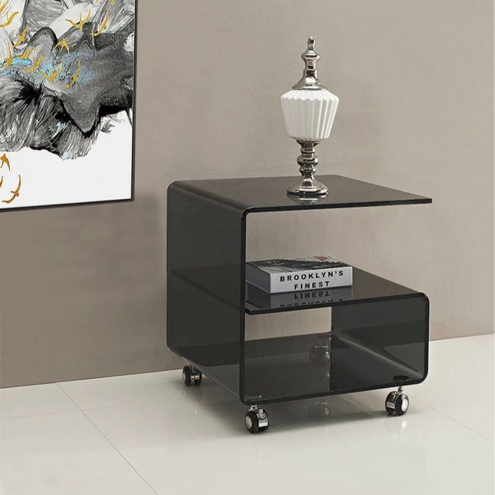 DURDEN Contemporary Glass Side Table