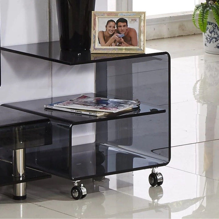 DURDEN Contemporary Glass Side Table