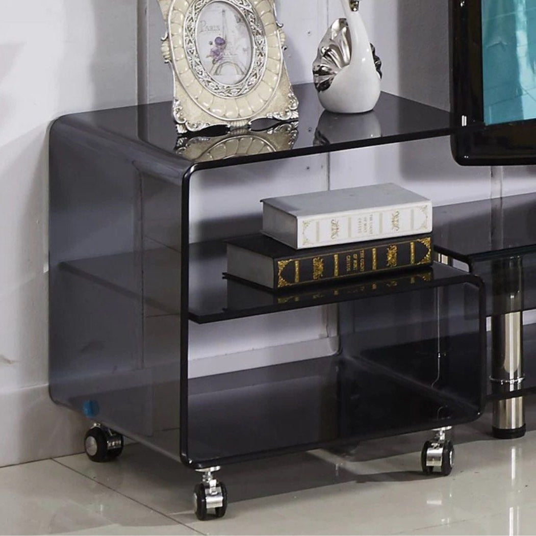 DURDEN Contemporary Glass Side Table
