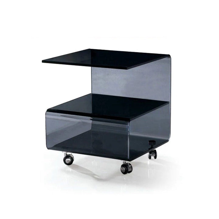 DURDEN Contemporary Glass Side Table