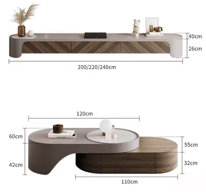 ZALBAR Modern Solid Wood TV Console