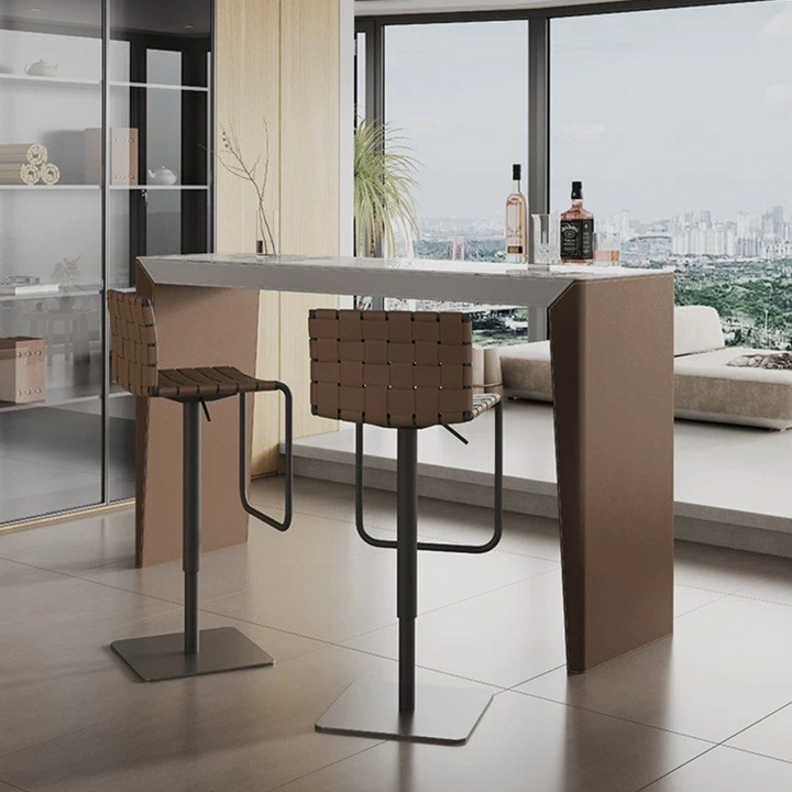 THEOS Modern Sintered Stone Bar Table