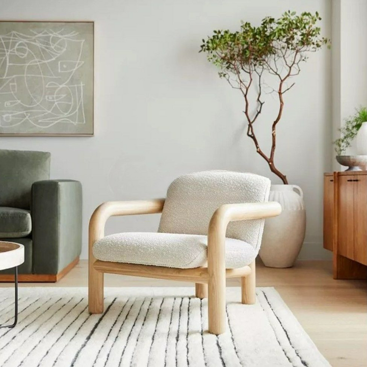 JACKSON Japandi Fabric Leisure Lounge Chair