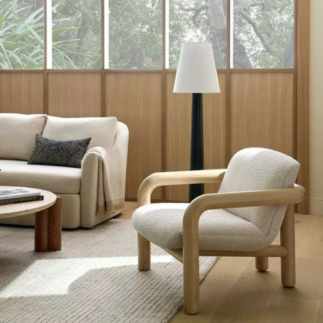 JACKSON Japandi Fabric Leisure Lounge Chair