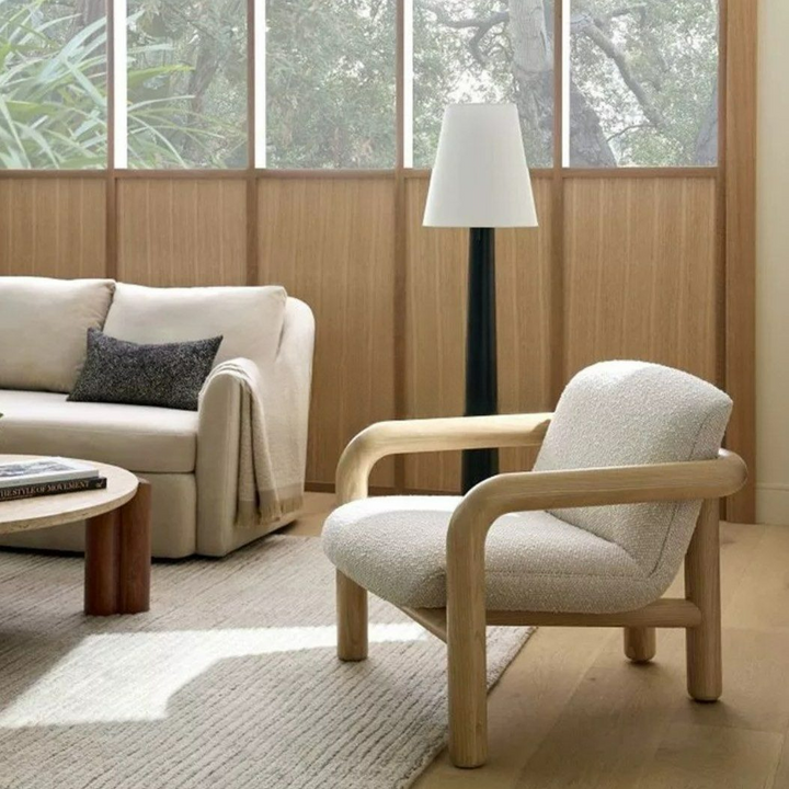 JACKSON Japandi Fabric Leisure Lounge Chair
