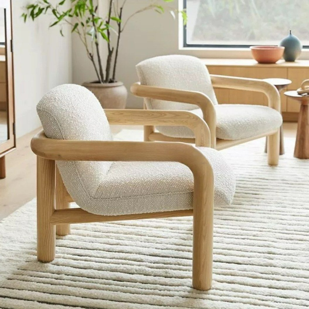 JACKSON Japandi Fabric Leisure Lounge Chair