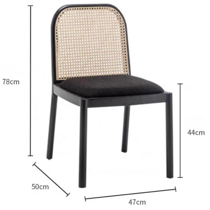 EMIKO Modern Rattan Dining Chair