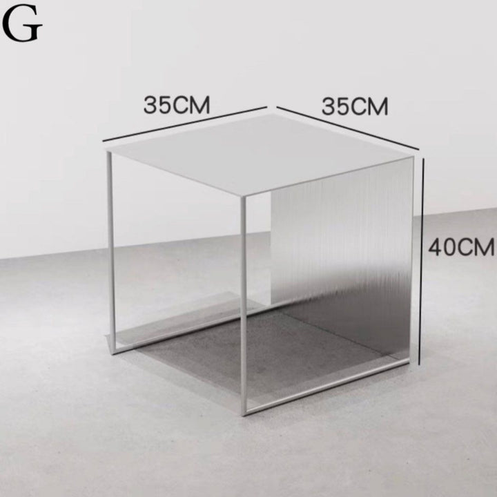 ANDREY Stainless Steel Side Display Table