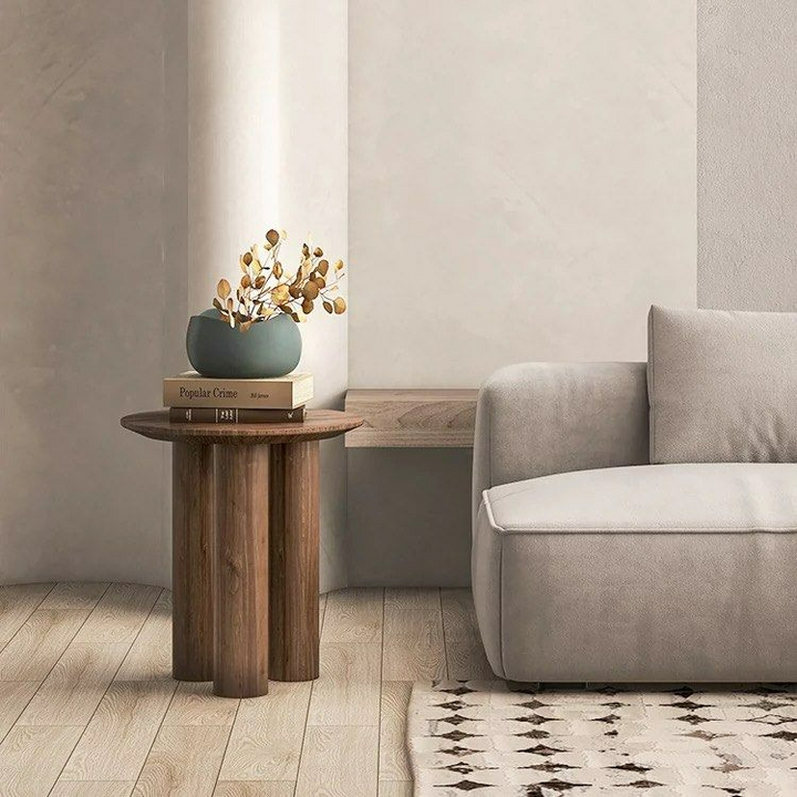 KRYN Rustic Solid Wood Side Table