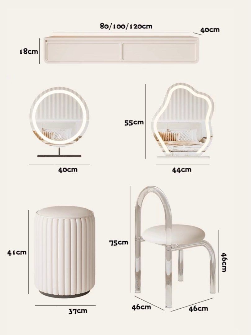 GAYATRI Modern Floating Vanity Table
