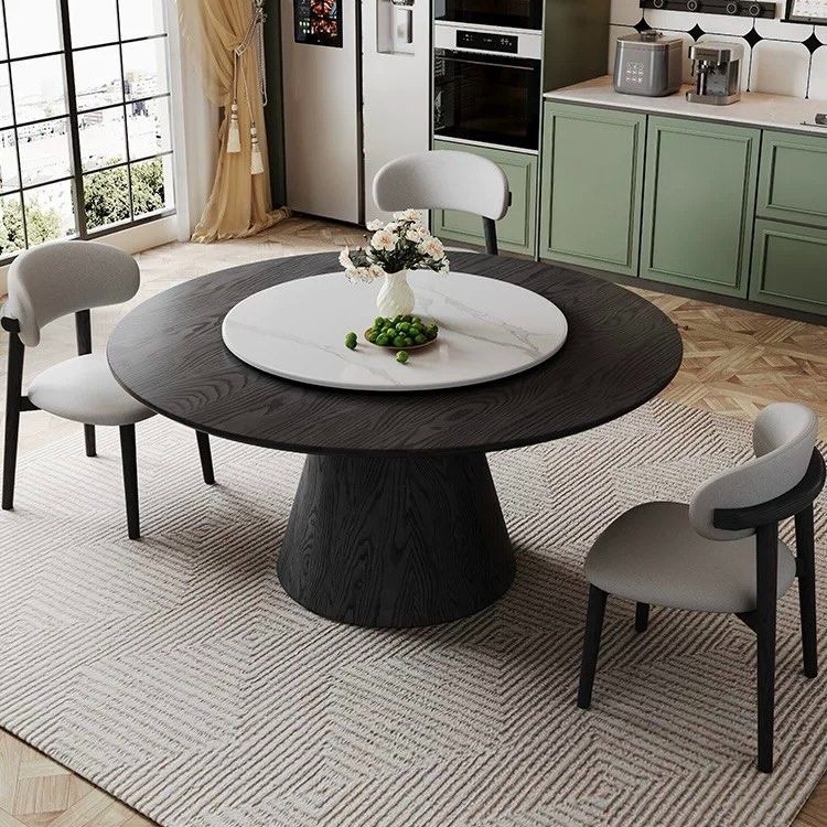 TAVORN Modern Round Solid Wood Dining Table