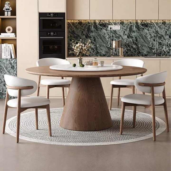TAVORN Modern Round Solid Wood Dining Table
