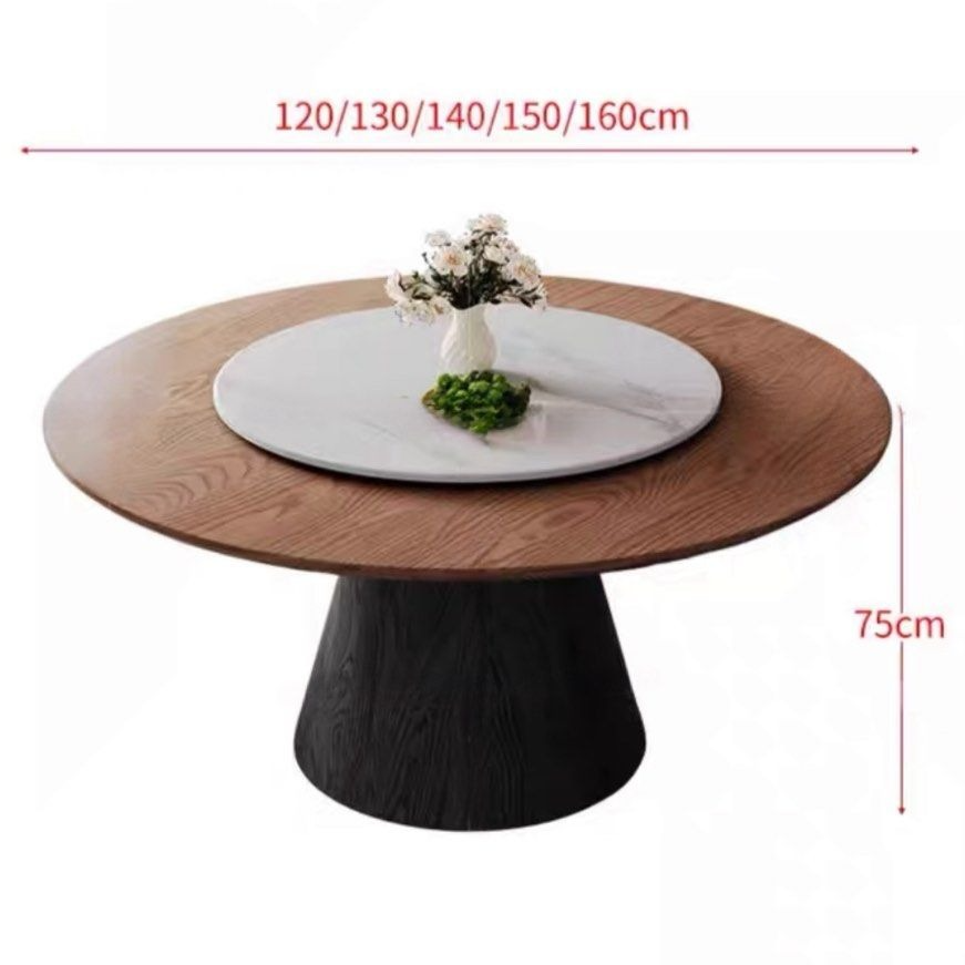 TAVORN Modern Round Solid Wood Dining Table