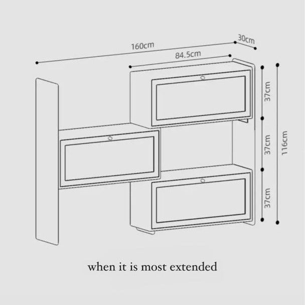 GENEVE Modern Extendable Shoe Cabinet