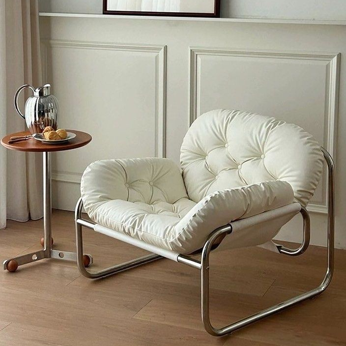 ZOE Modern Leather Lounge Chair & Ottoman
