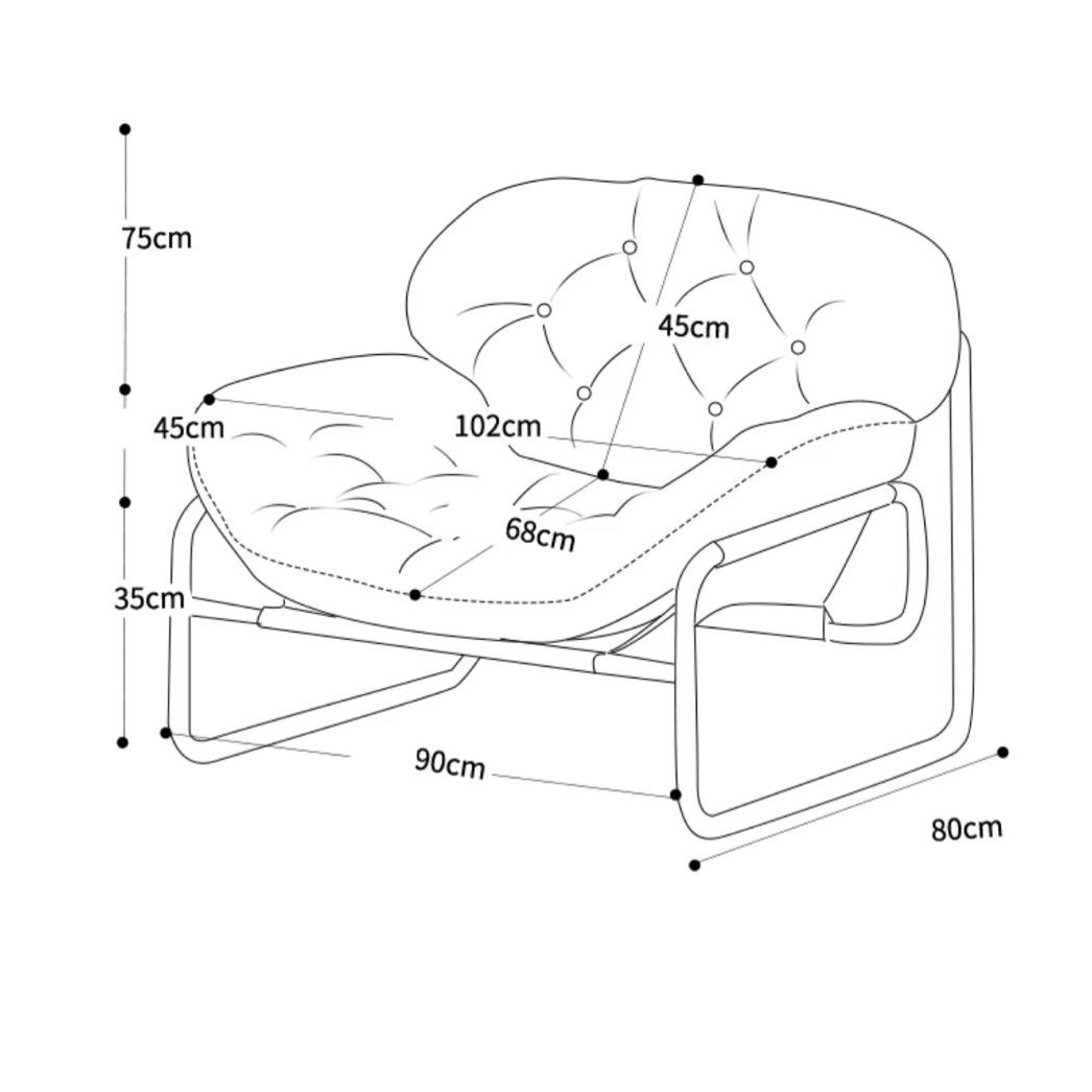 ZOE Modern Leather Lounge Chair & Ottoman