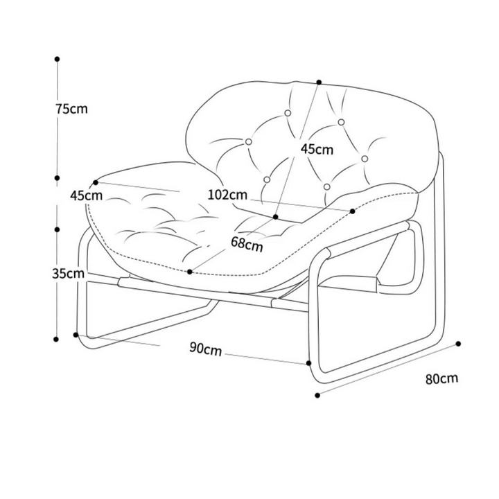 ZOE Modern Leather Lounge Chair & Ottoman