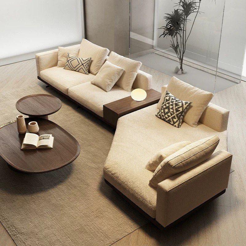 GEYOA Modern Curved Fabric Sofa