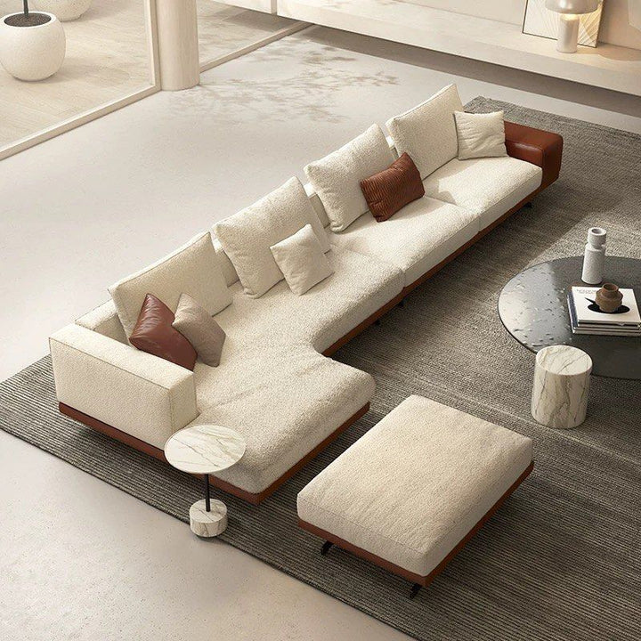 GEYOA Modern Curved Fabric Sofa
