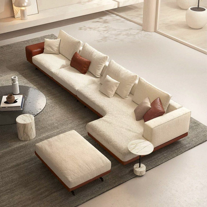 GEYOA Modern Curved Fabric Sofa