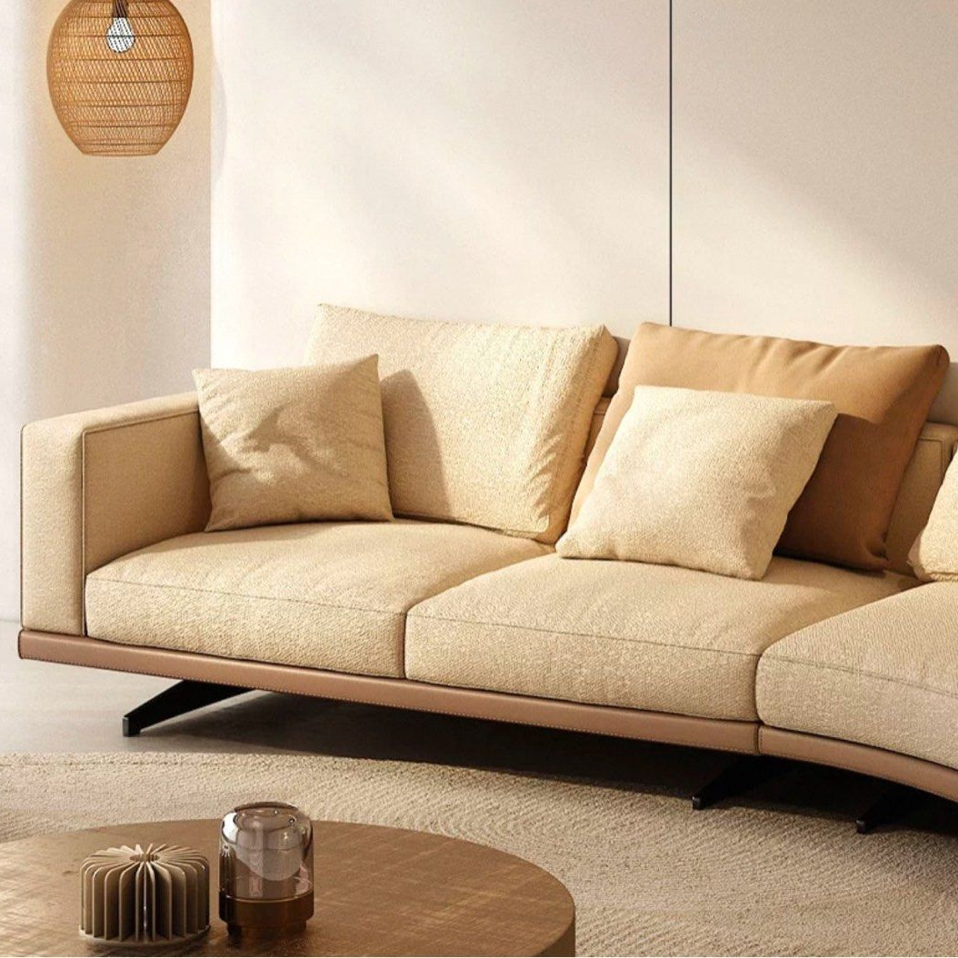 GEYOA Modern Curved Fabric Sofa