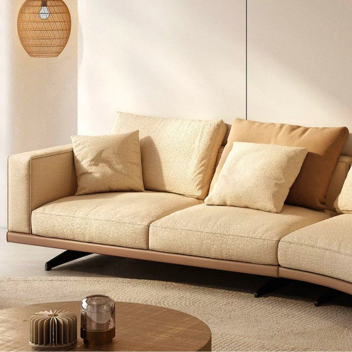 GEYOA Modern Curved Fabric Sofa