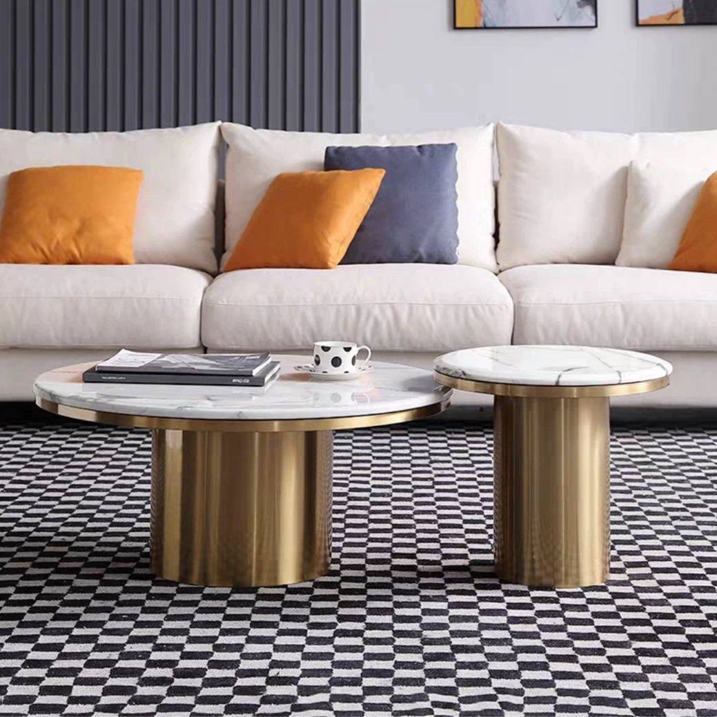 VEON Modern Round Marble Coffee Table