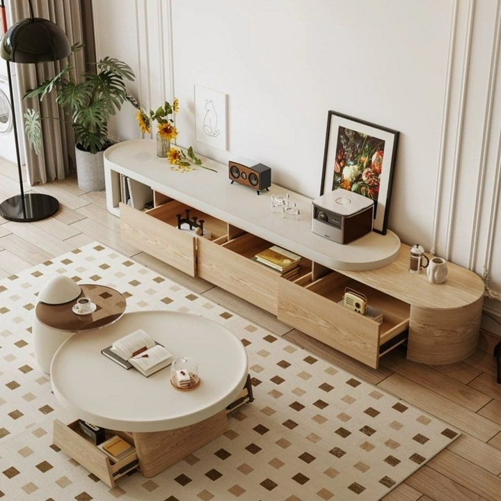 THANE Japandi TV Console & Coffee Table