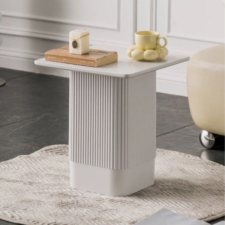 NEO Modern White Side Table