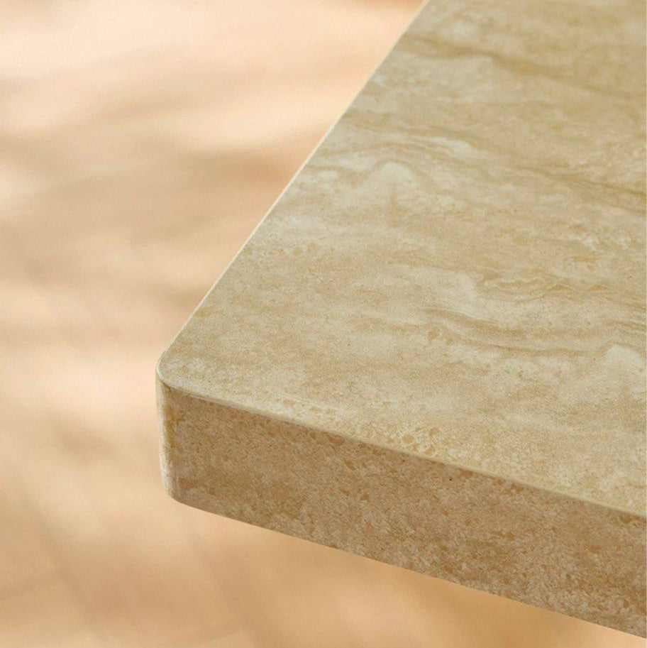 GOHA Modern Travertine Storage Dining Table