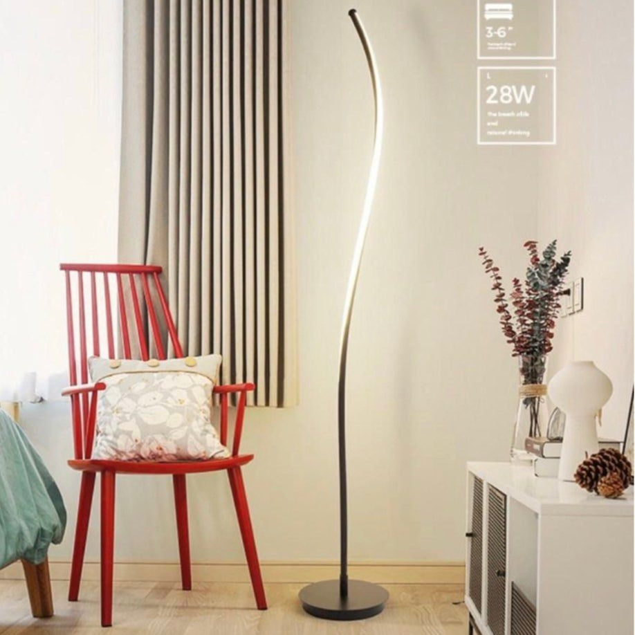 GRAKE Modern LED Swirl Standing Lamp