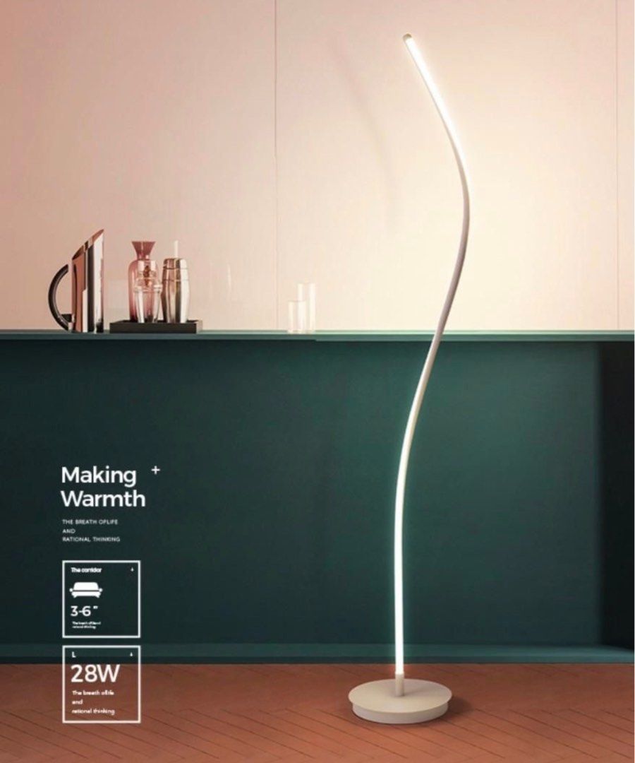 GRAKE Modern LED Swirl Standing Lamp