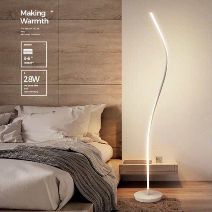 GRAKE Modern LED Swirl Standing Lamp