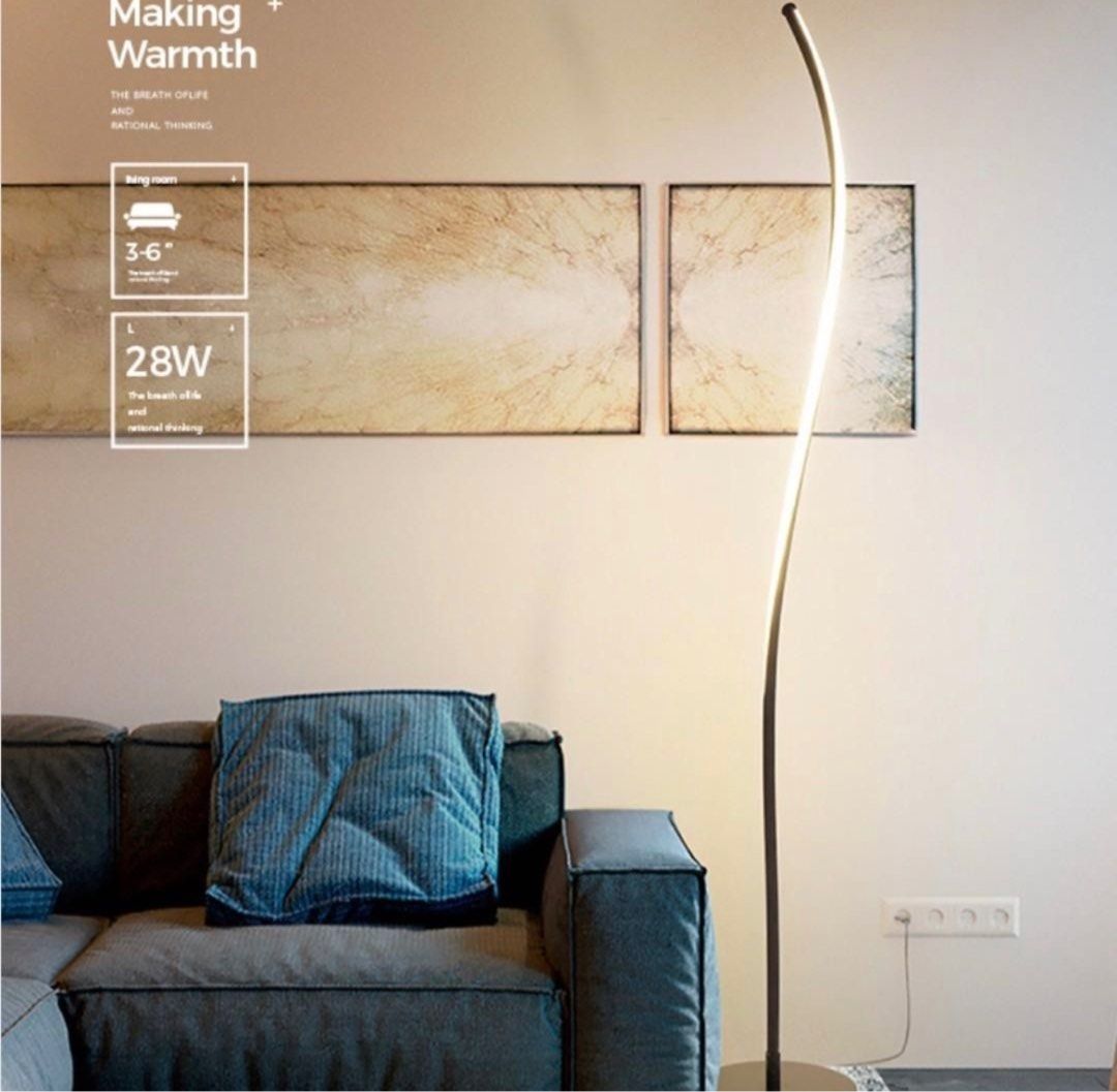 GRAKE Modern LED Swirl Standing Lamp