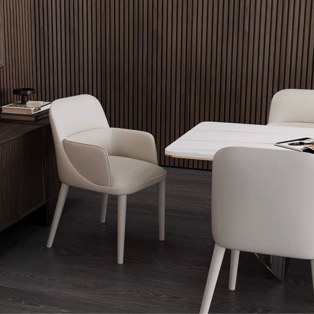 GYRE Modern Italian Leather Dining Chair