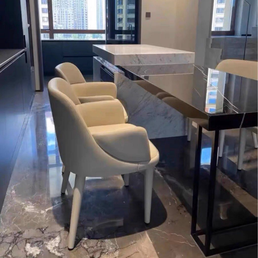 GYRE Modern Italian Leather Dining Chair