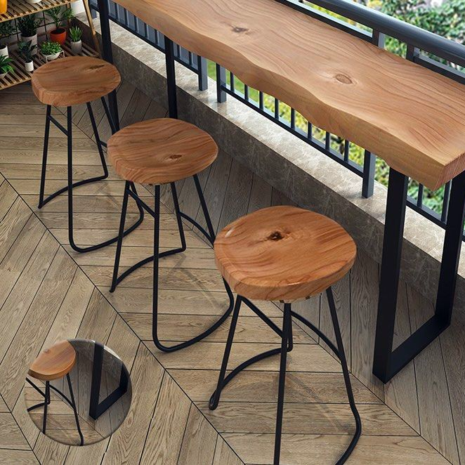 VONTA Rustic Solid Wood Bar Table & Stools