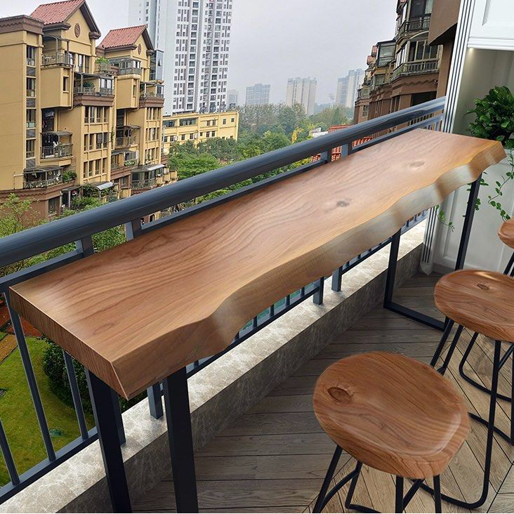 VONTA Rustic Solid Wood Bar Table & Stools