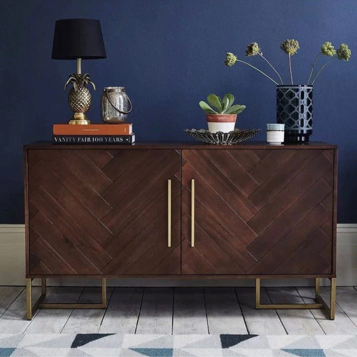 HURLAY Herringbone Sideboard Cabinet