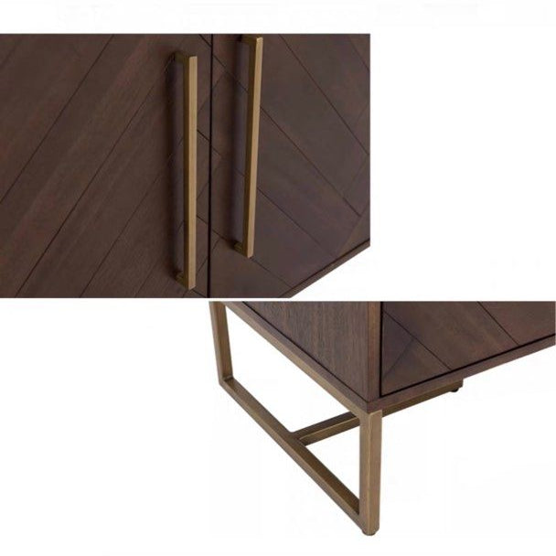 HURLAY Herringbone Sideboard Cabinet
