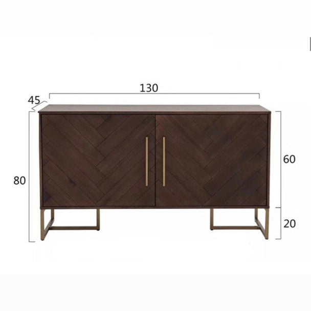 HURLAY Herringbone Sideboard Cabinet