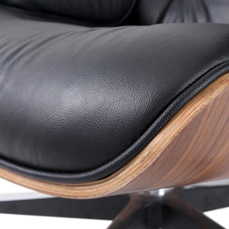 COLTON Leather Lounge Chair with Ottoman