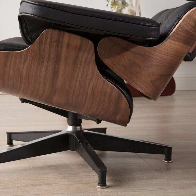 COLTON Leather Lounge Chair with Ottoman