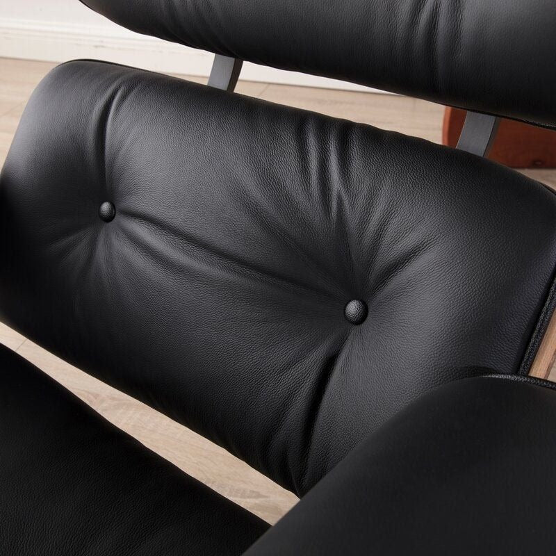 COLTON Leather Lounge Chair with Ottoman