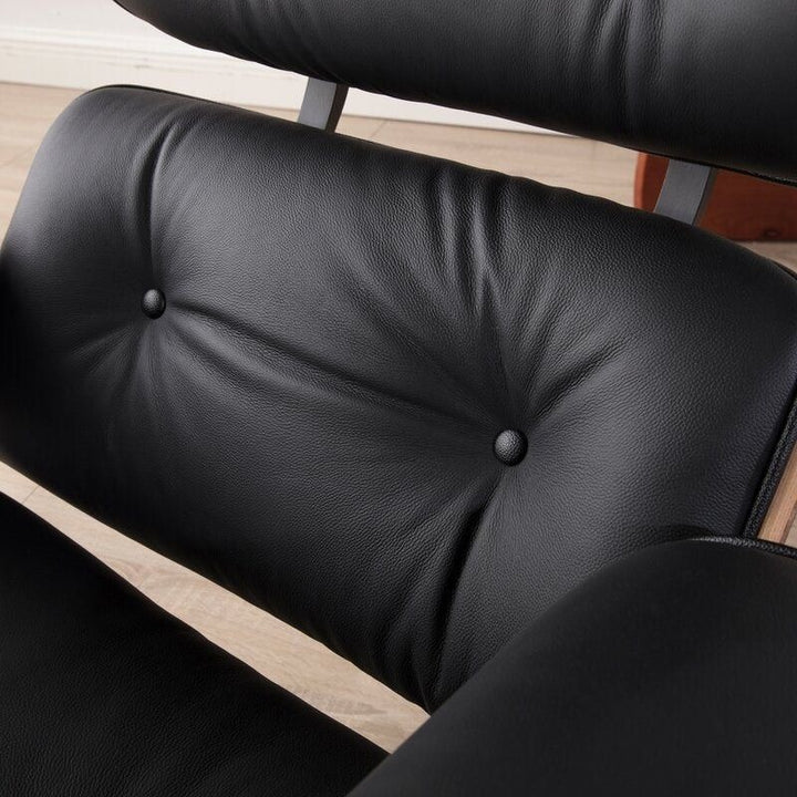 COLTON Leather Lounge Chair with Ottoman