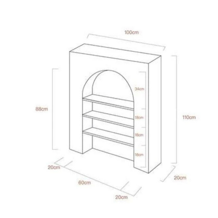 FERRO Vintage Fireplace Console Table