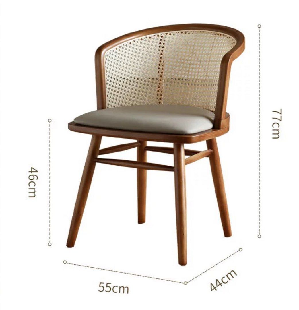 ULIK Rustic Rattan Dining Chair