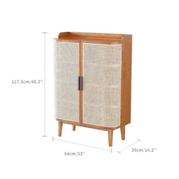 ROZE Rattan Shoe Cabinet